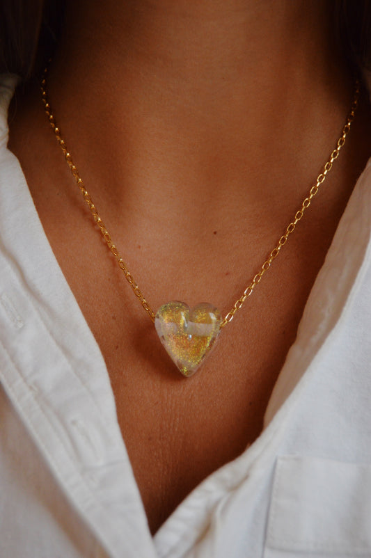 Glass Heart Necklace