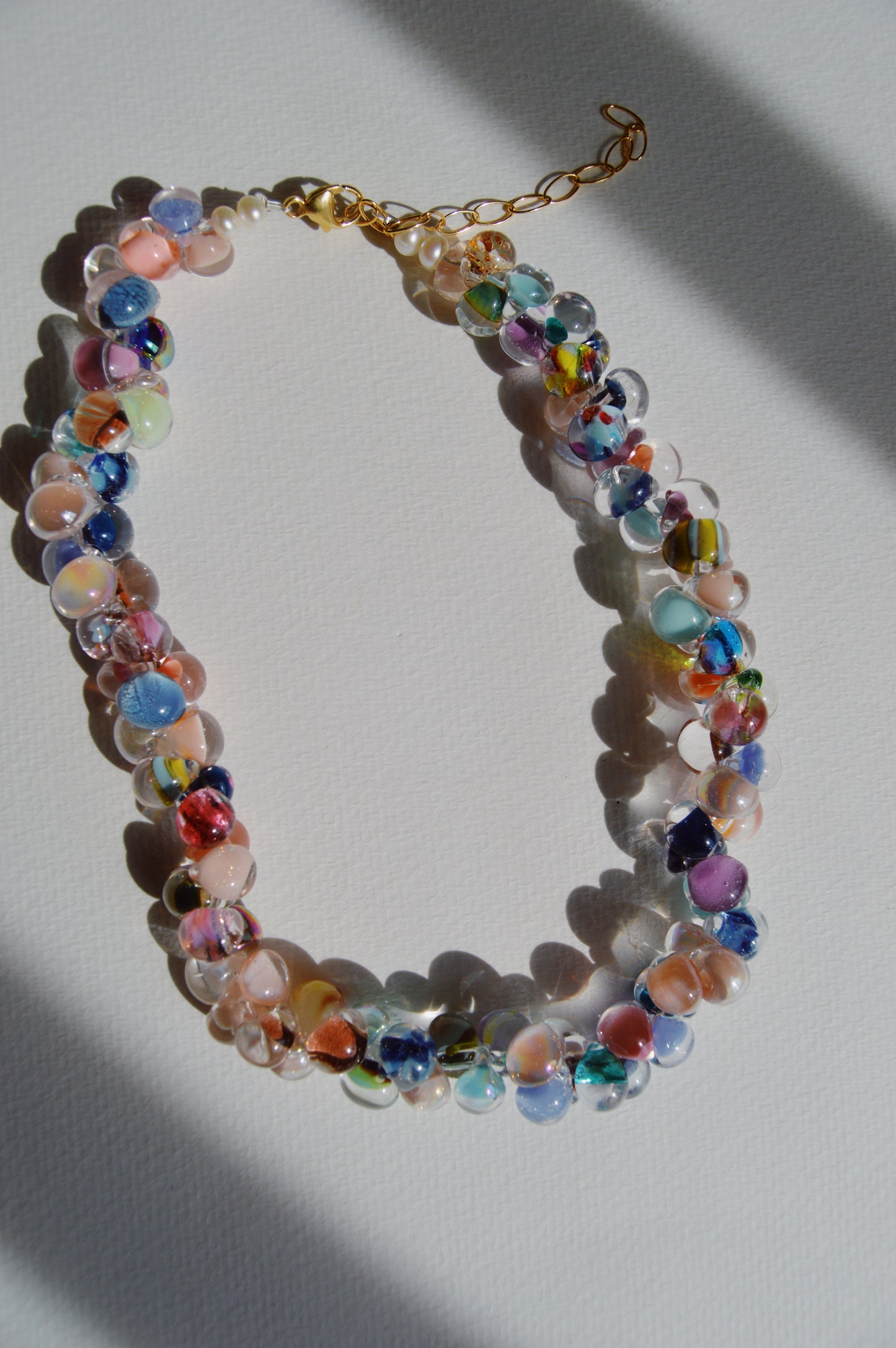 Rainbow Bubble Glass Necklace
