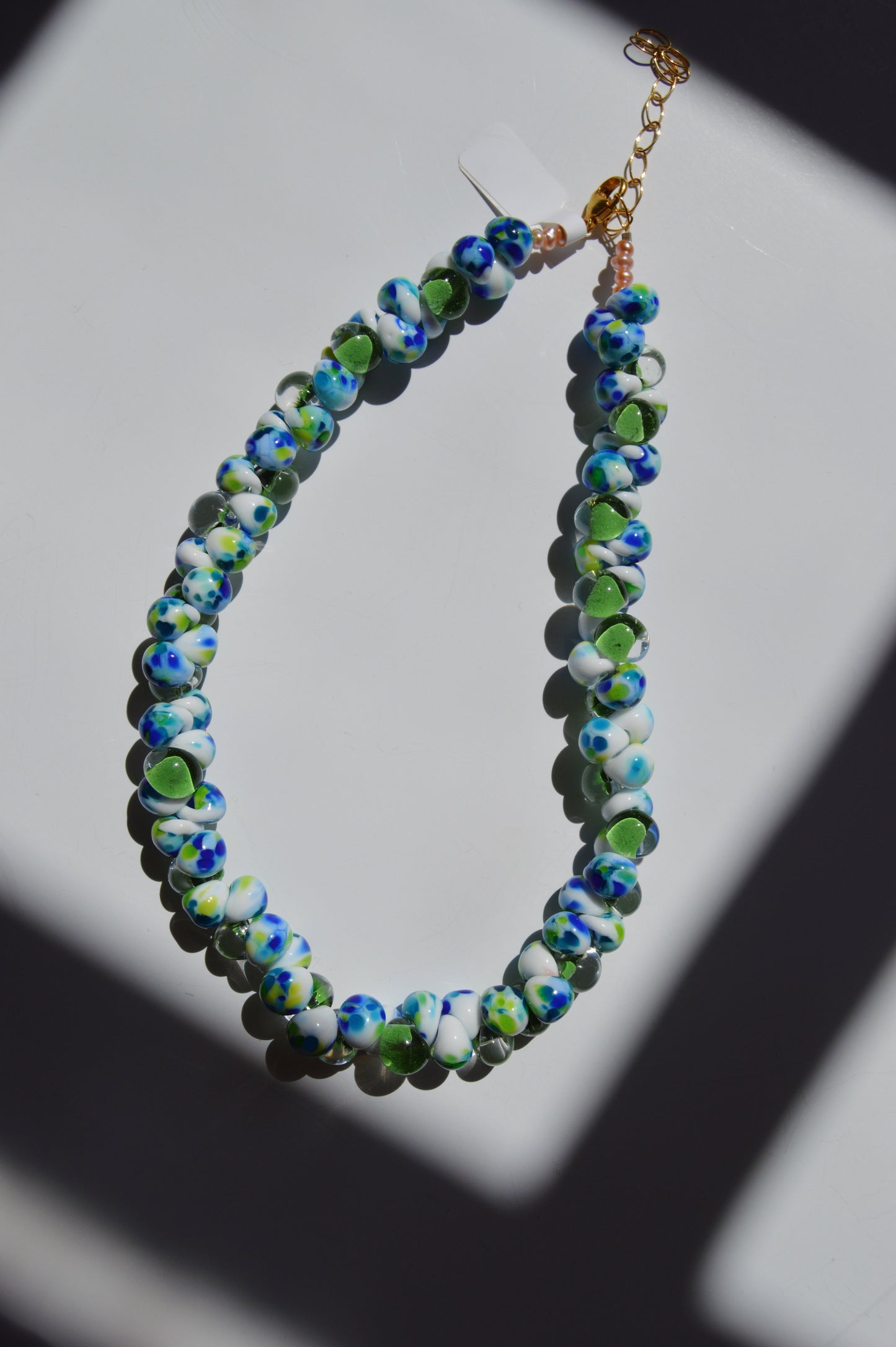 Bubble Glass Necklace- Earth Mix