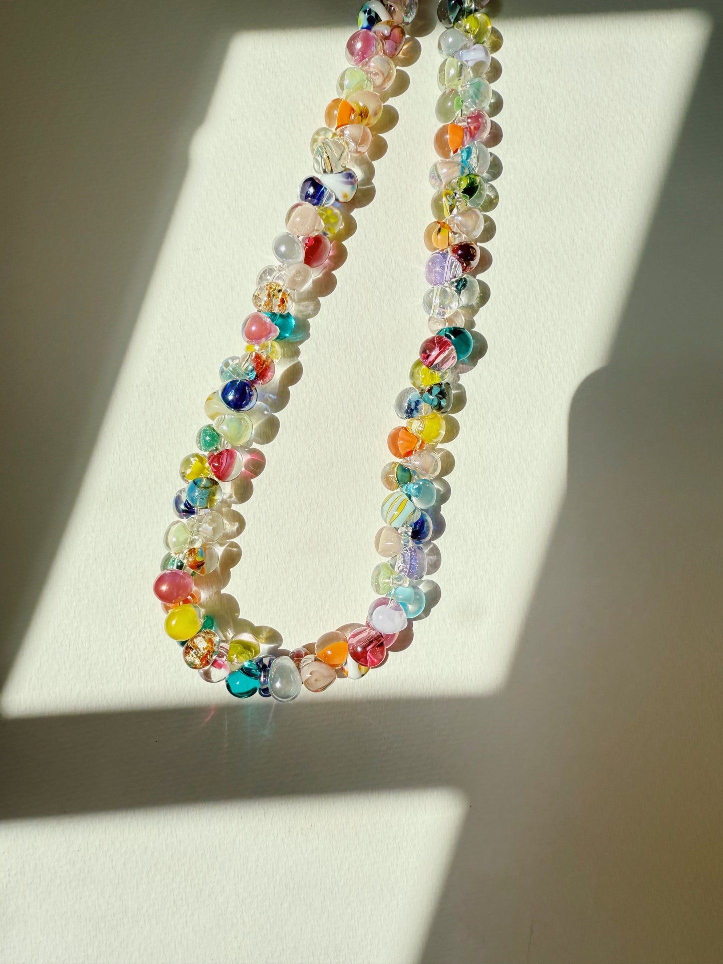 Rainbow Bubble Glass Necklace