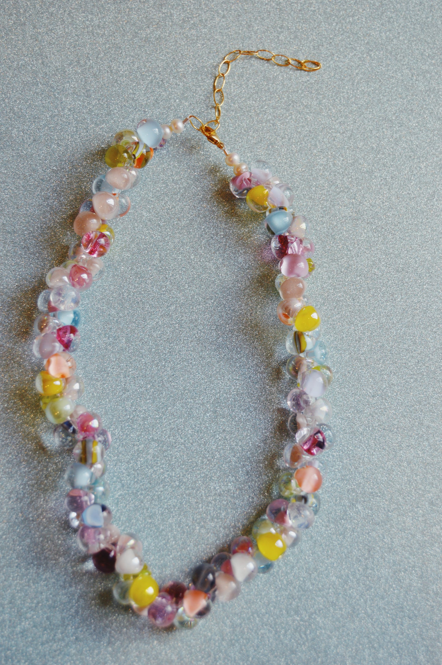 Rainbow Bubble Glass Necklace