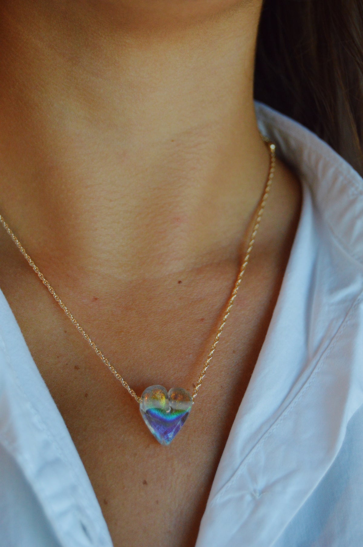 Glass Heart Necklace