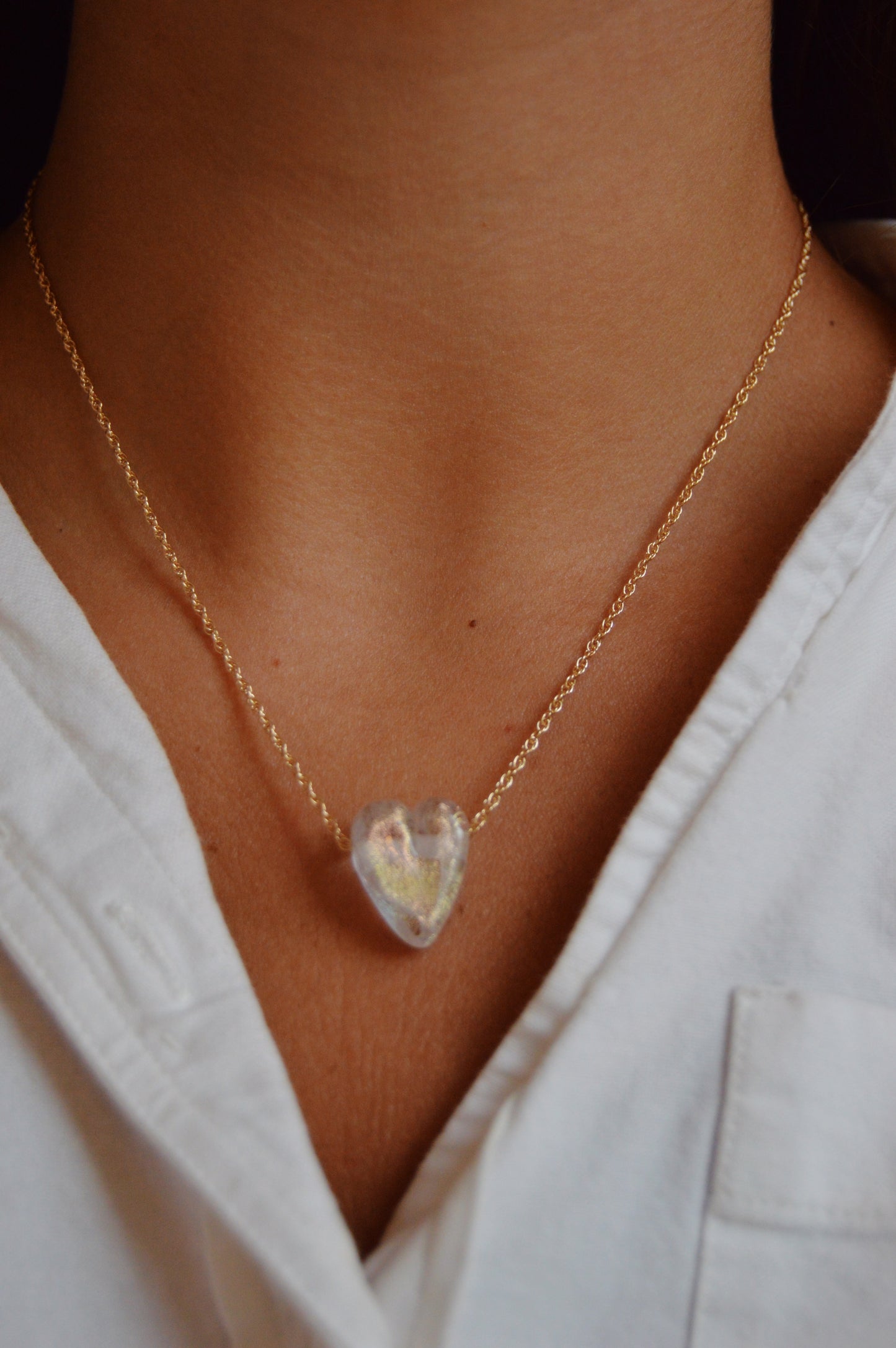 Glass Heart Necklace