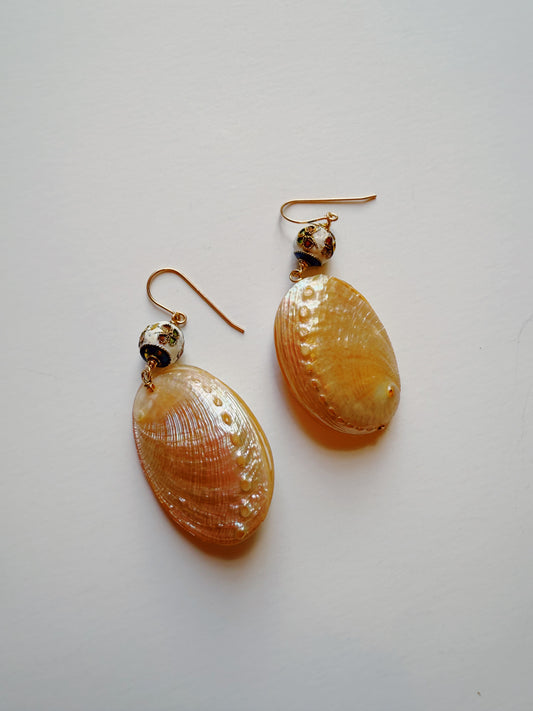 Cloisonné and Shell Drops
