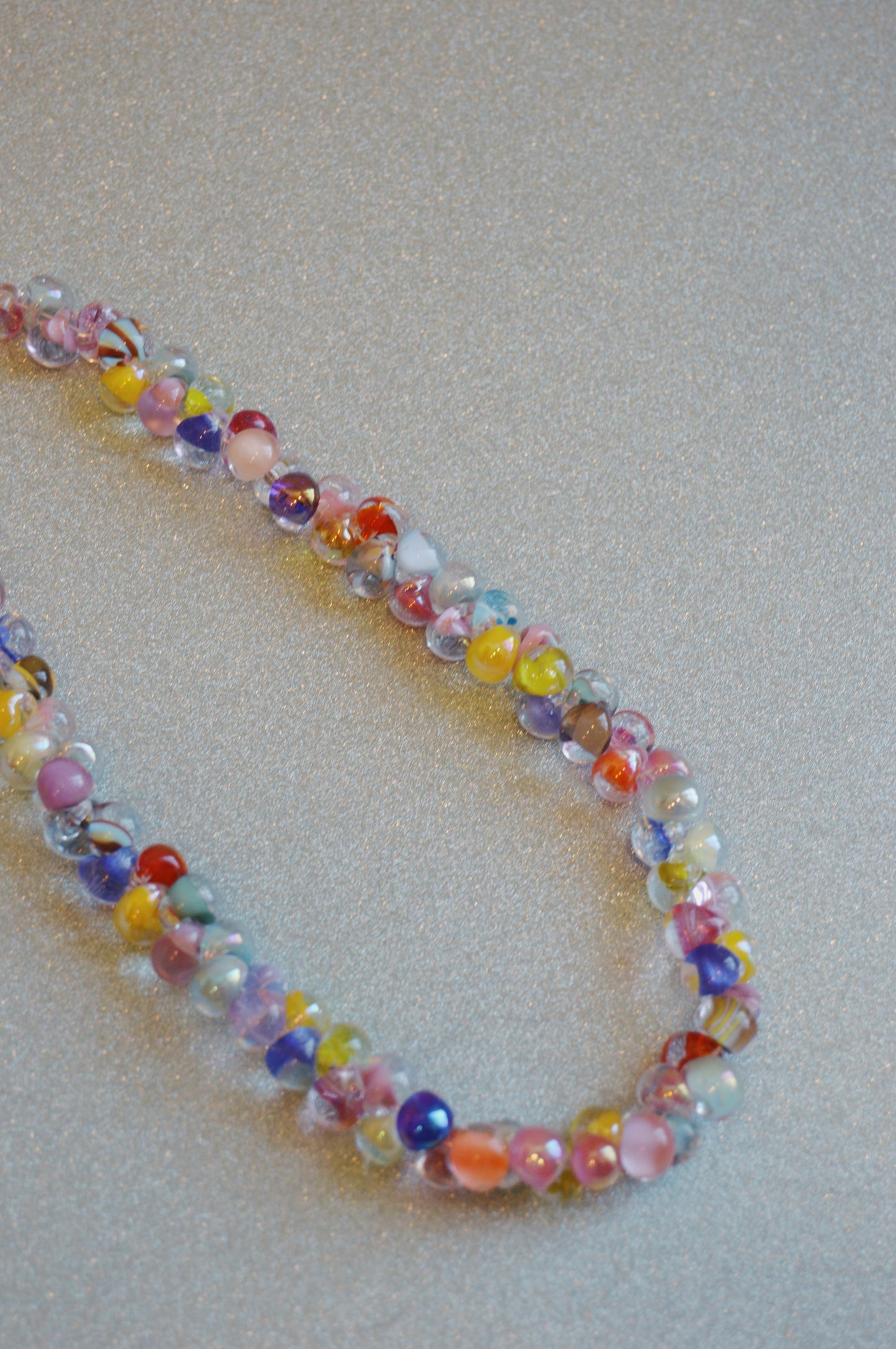 Rainbow Bubble Glass Necklace