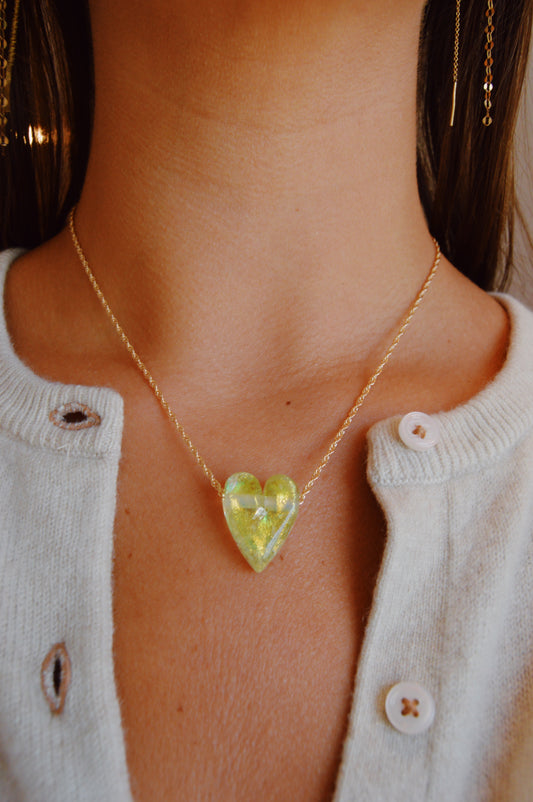 Glass Heart Necklace