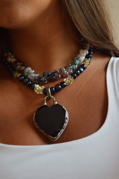 Heart Pendant- Black