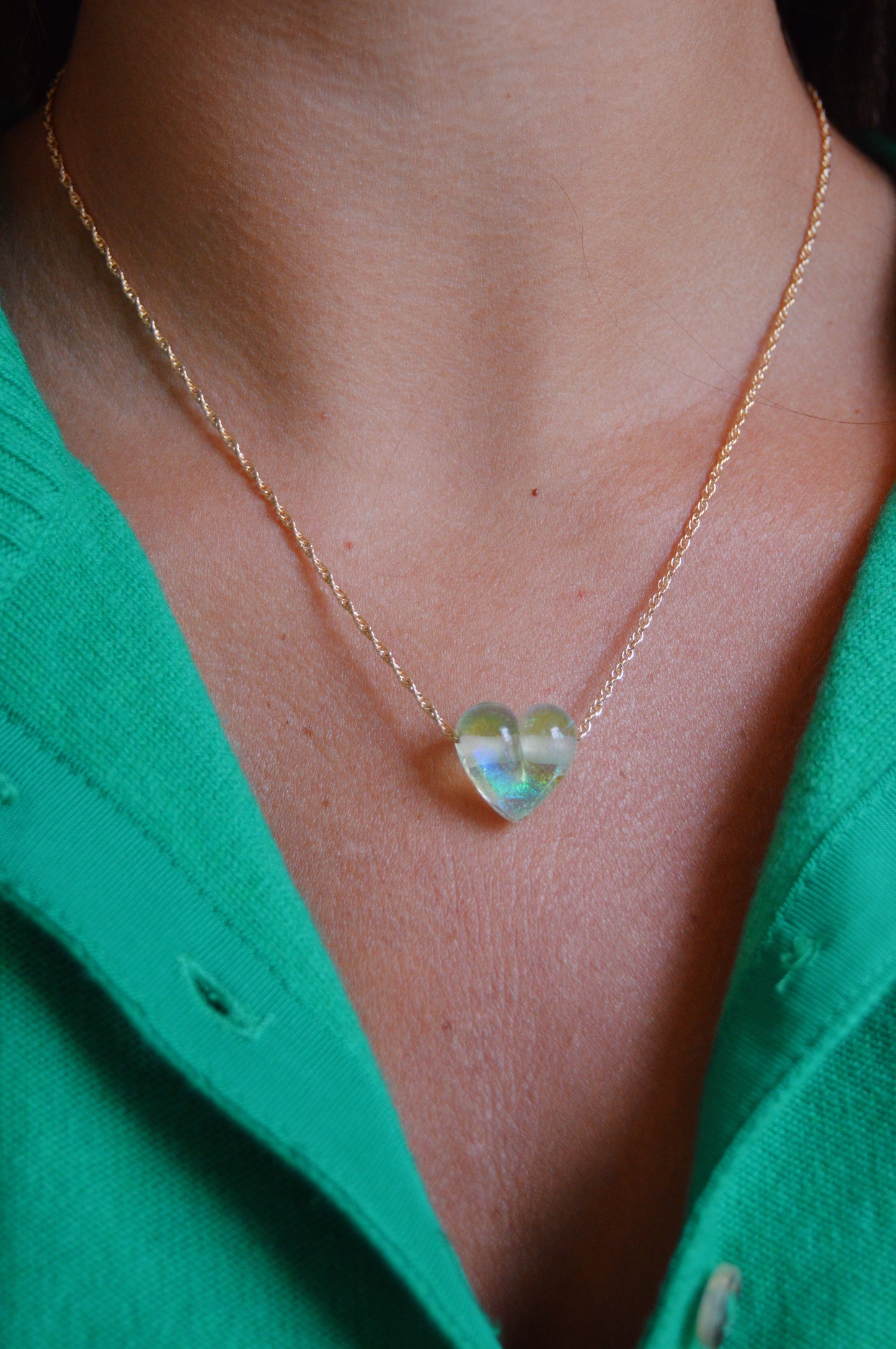 Glass Heart Necklace