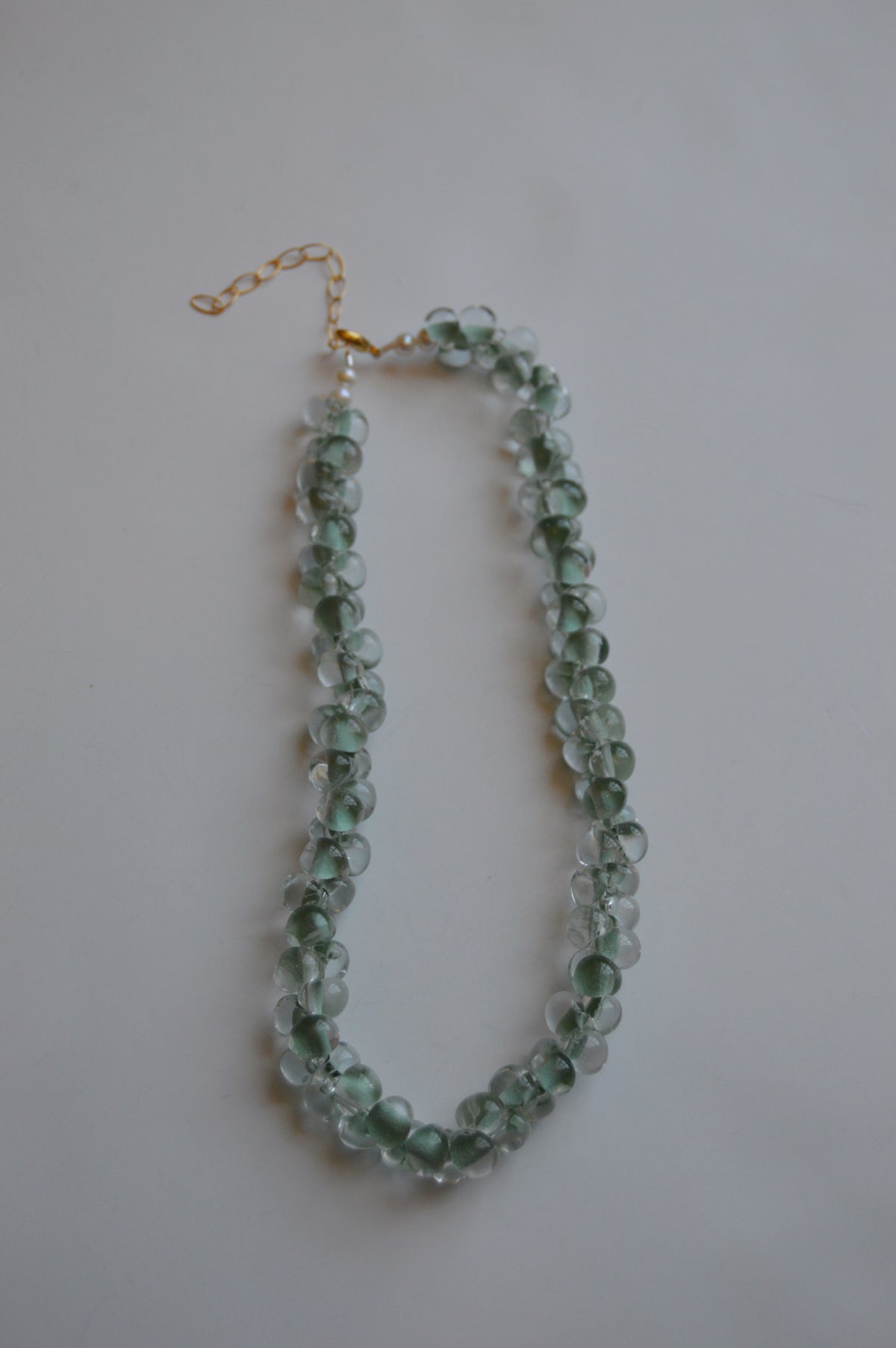 Bubble Glass Necklace- Mist