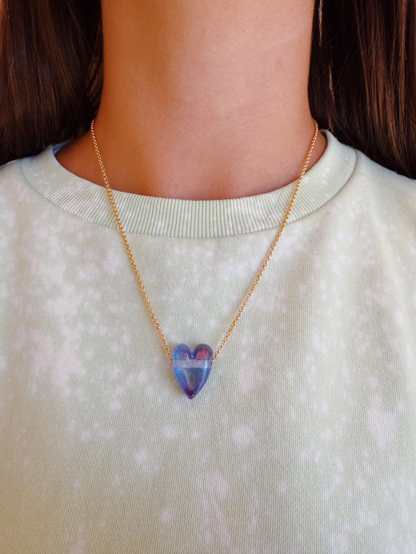 Glass Heart Necklace