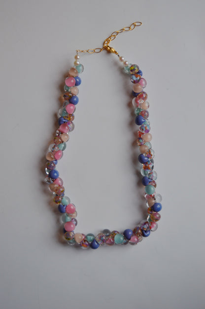 Bubble Glass Necklace- Matte Mix