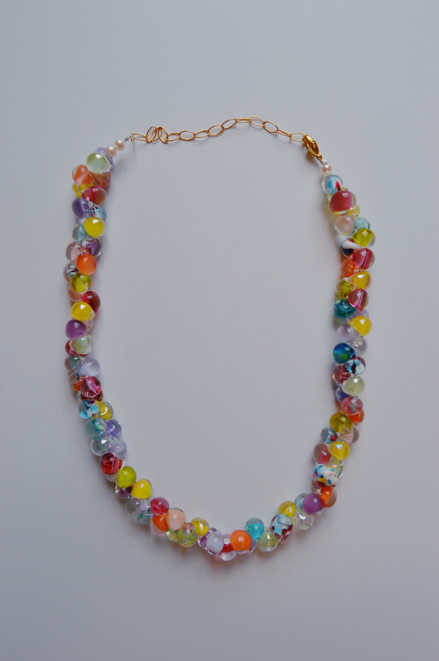 Rainbow Bubble Glass Necklace