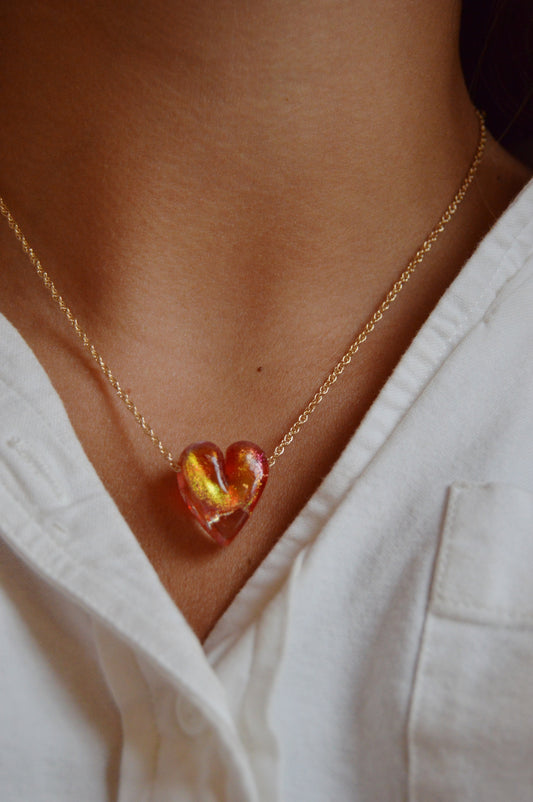 Glass Heart Necklace