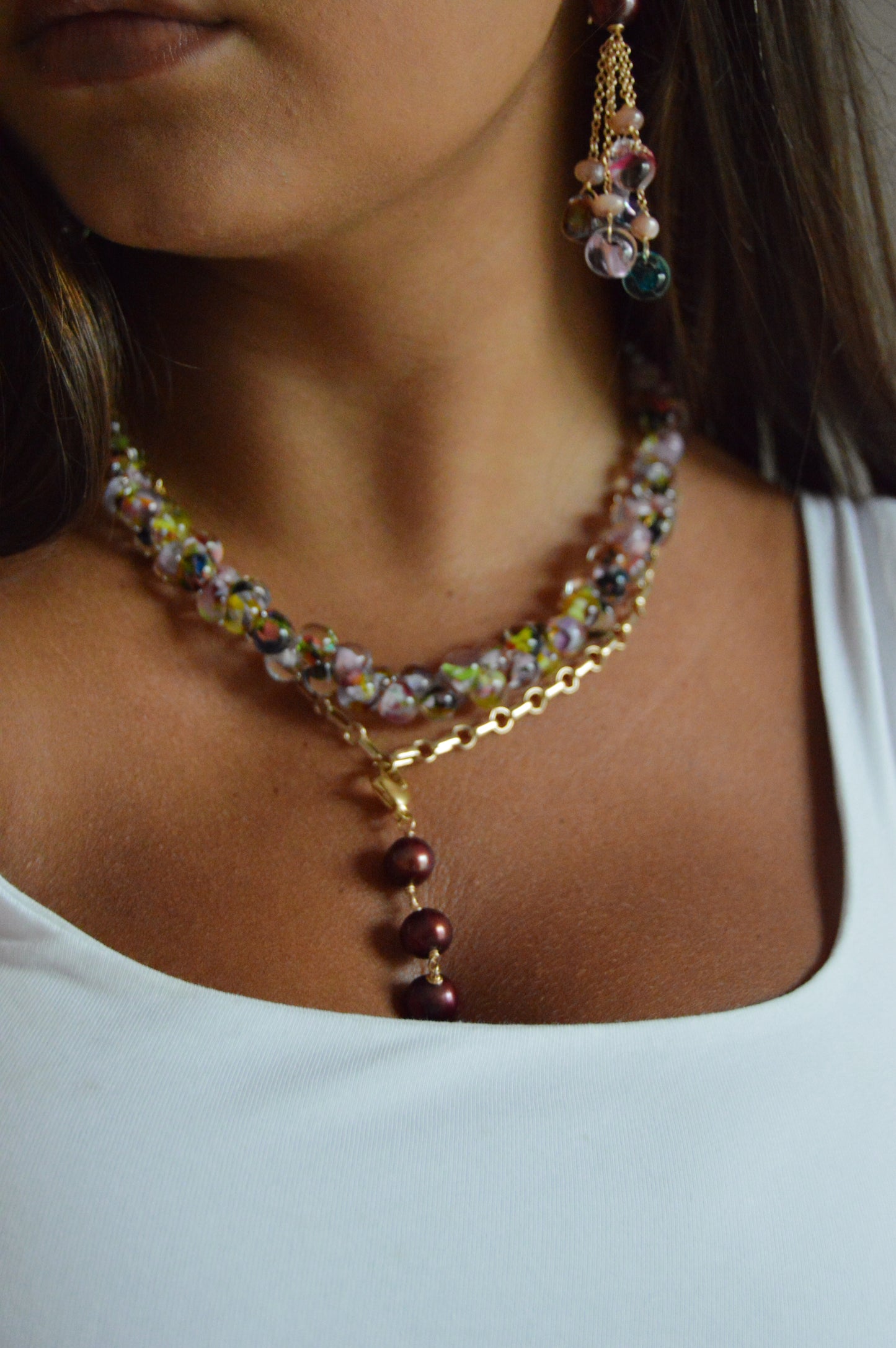 Maroon Pearl Charm