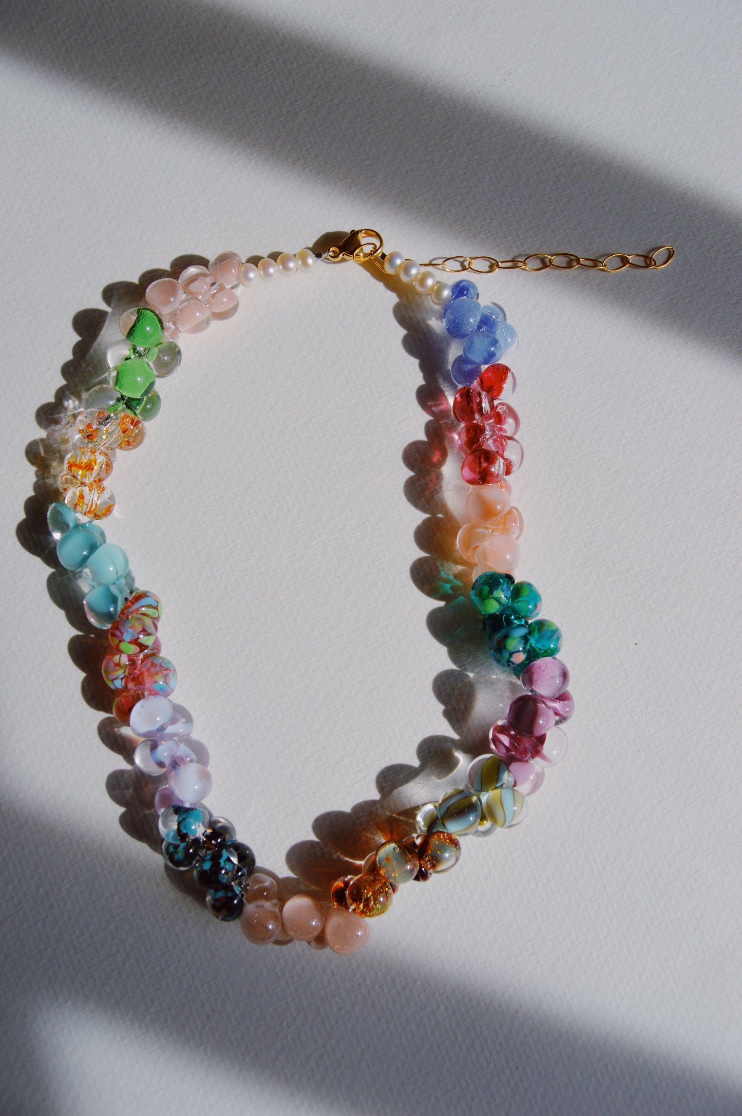 Rainbow Bubble Glass Necklace