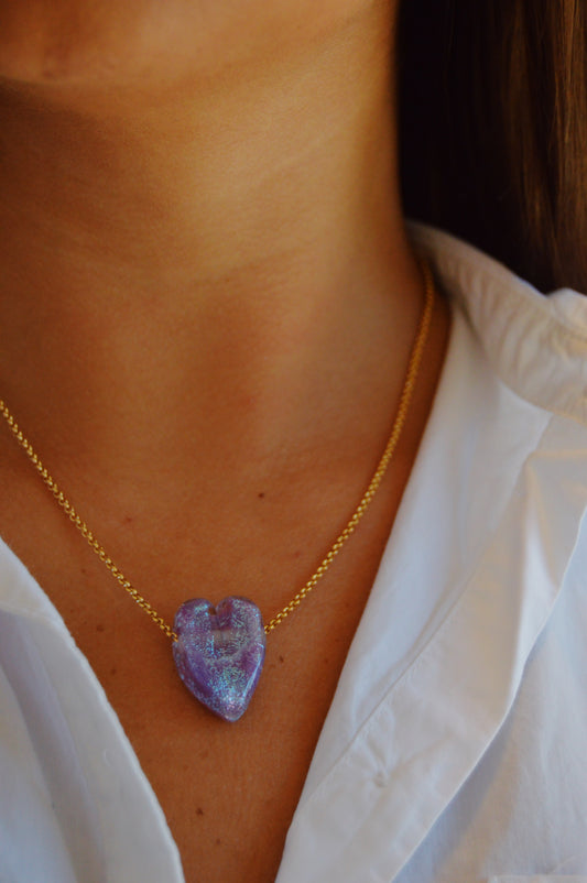 Glass Heart Necklace