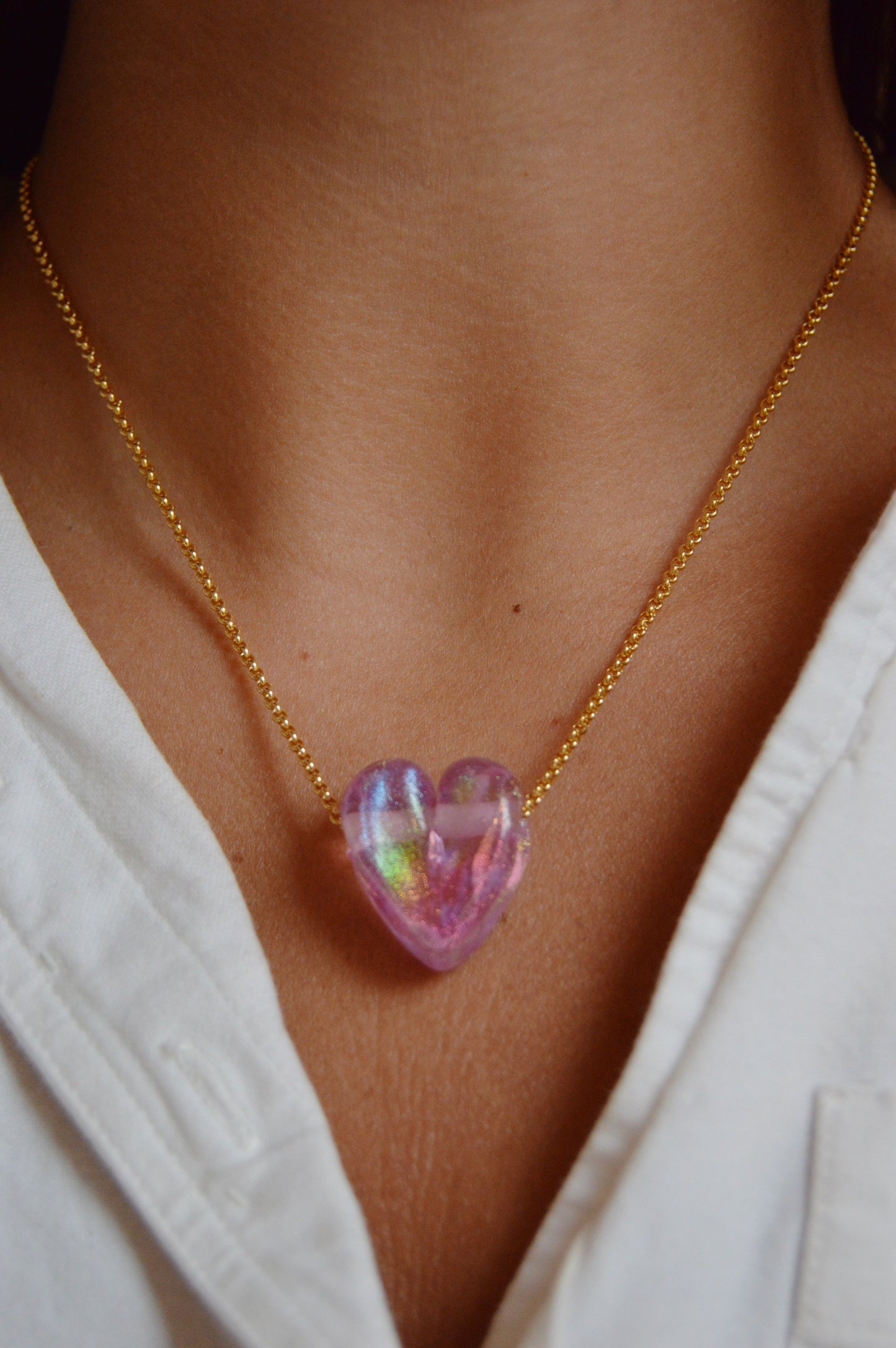 Glass Heart Necklace