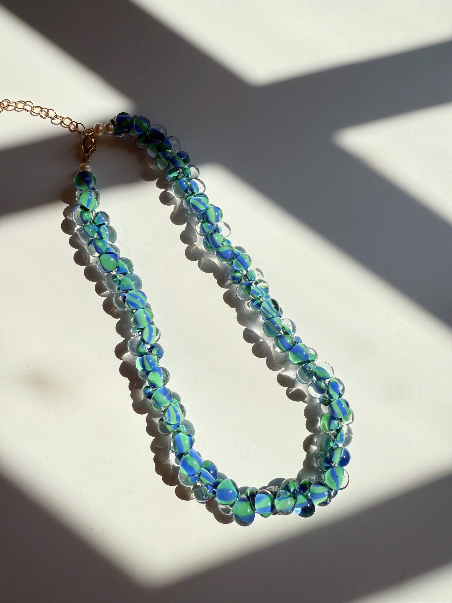 Print Bubble Glass Necklace