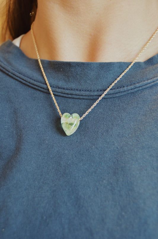 Glass Heart Necklace