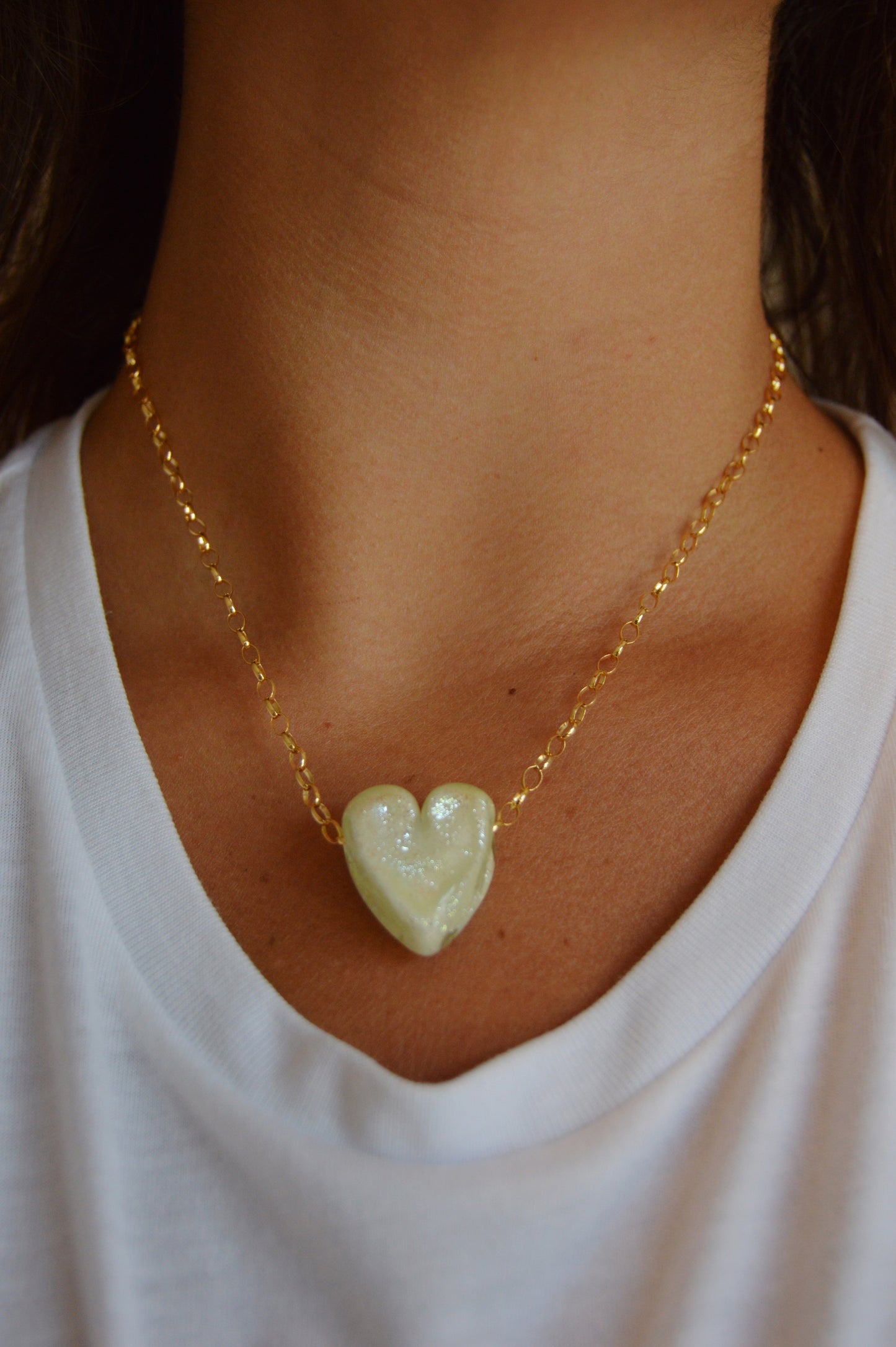 Glass Heart Necklace