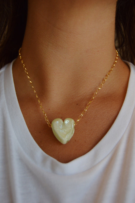 Glass Heart Necklace