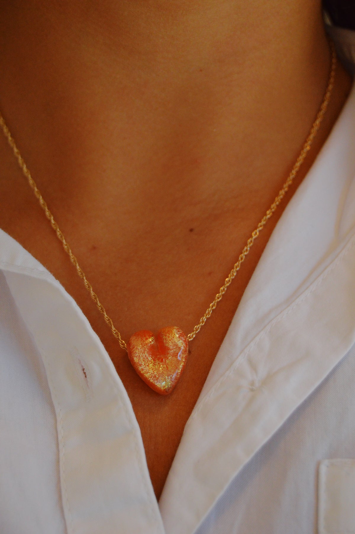 Glass Heart Necklace