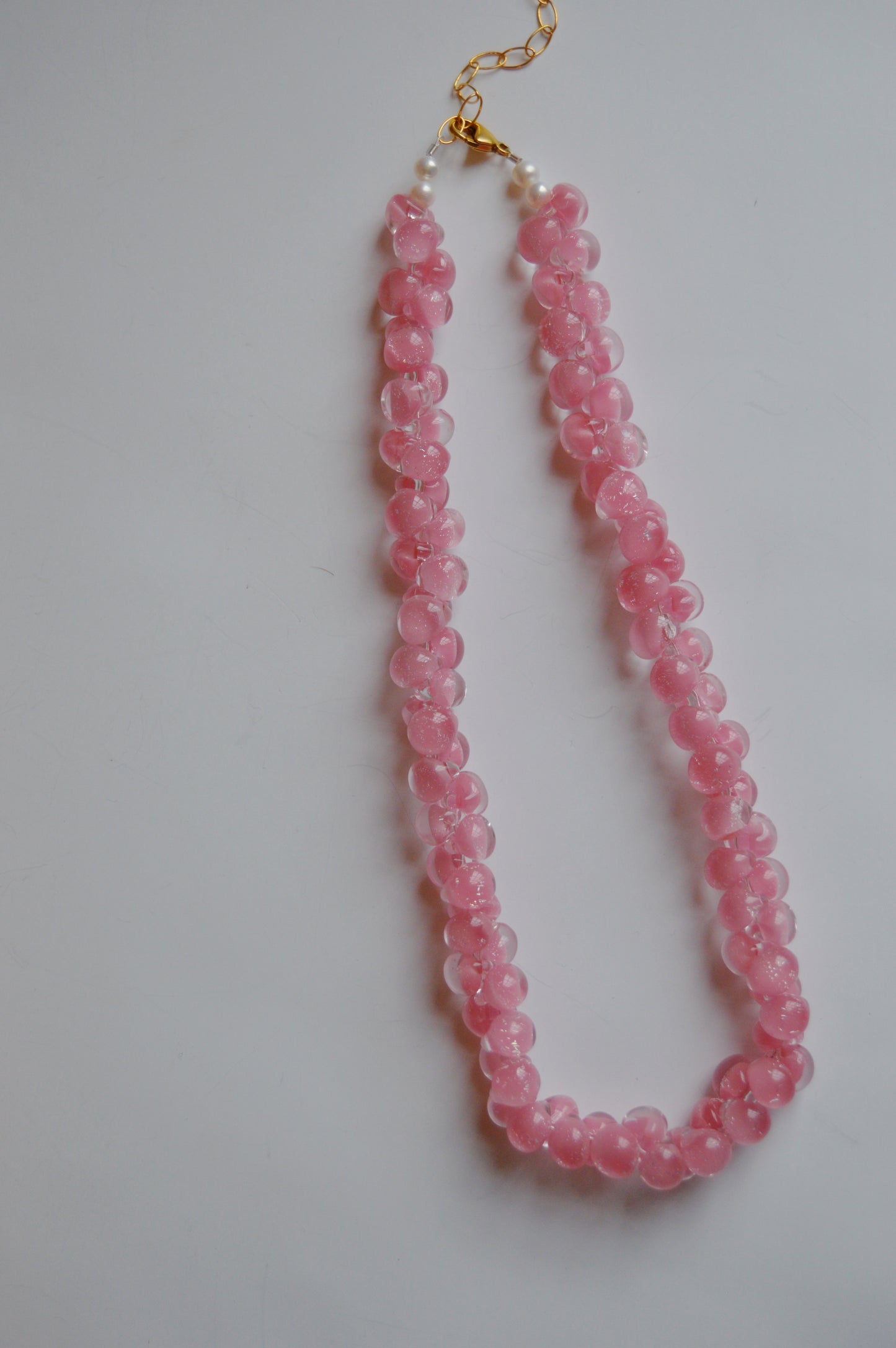 Bubble Glass Necklace- Bubblegum