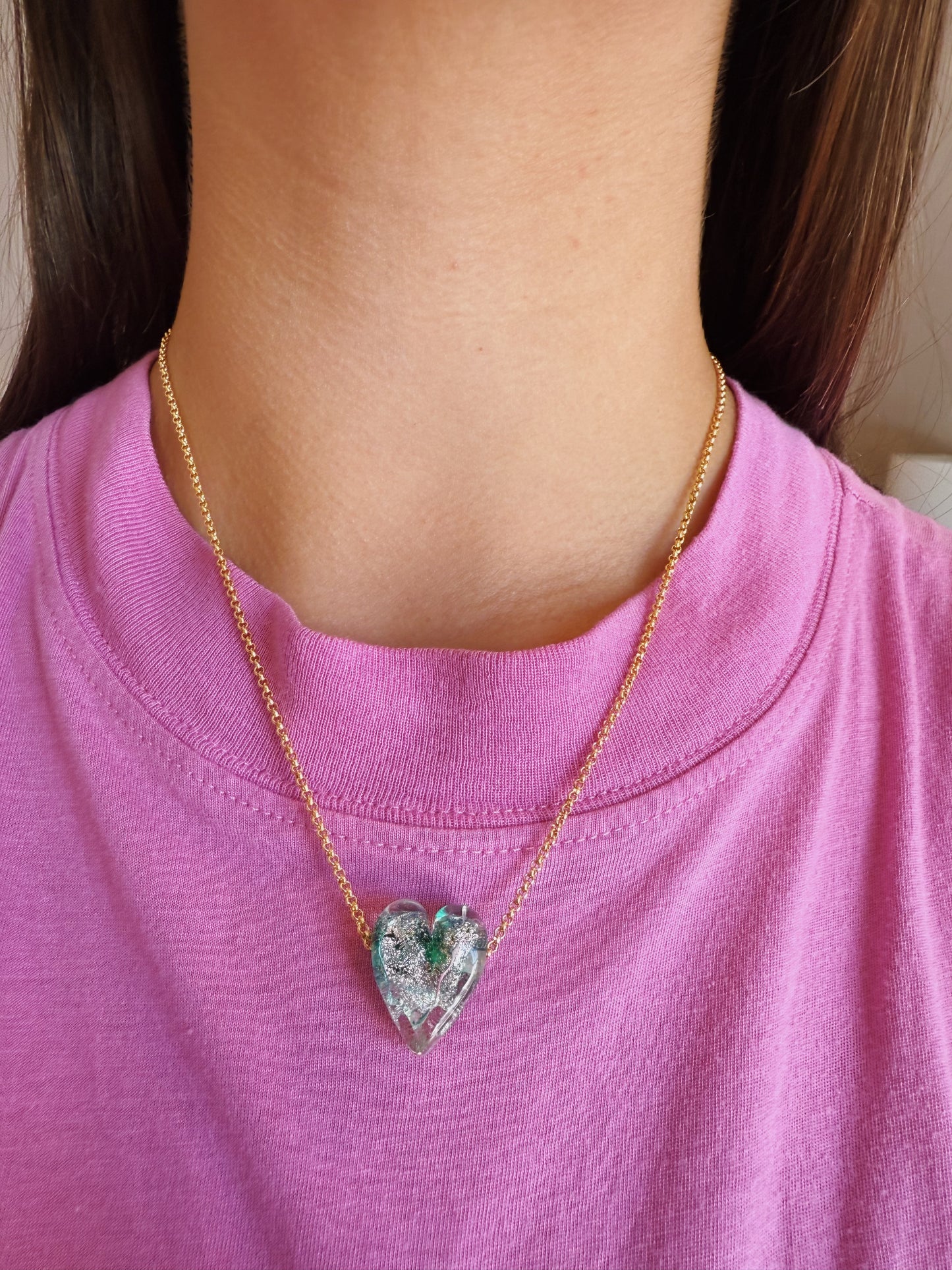 Glass Heart Necklace