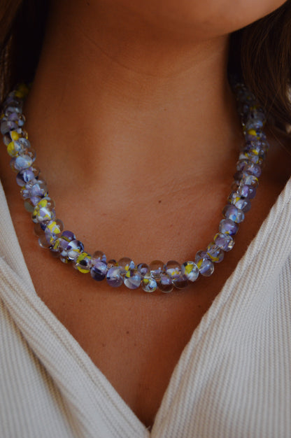 Bubble Glass Necklace- Geaux Team