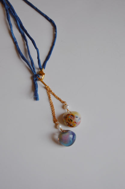 Silk and Grand Bubble Clasp in Front