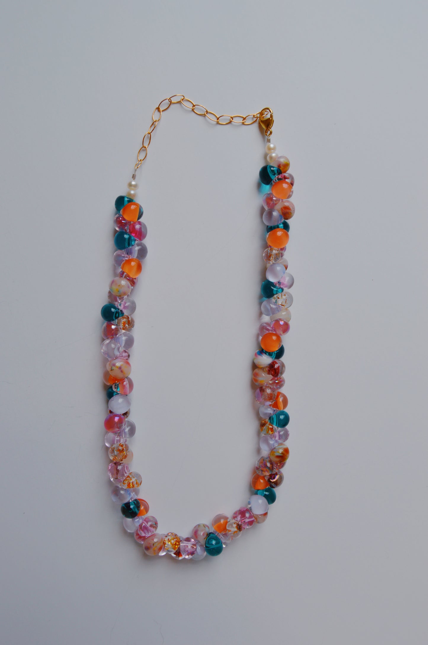 Rainbow Bubble Glass Necklace