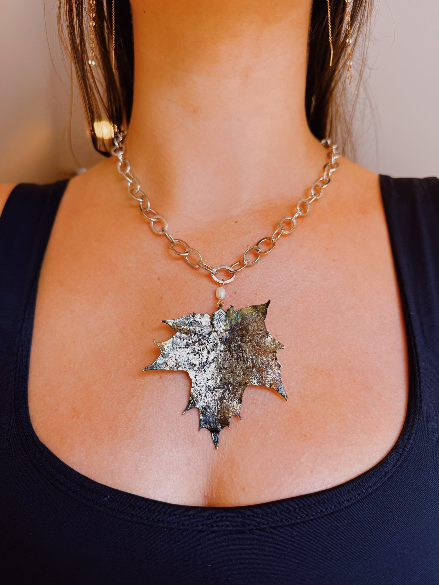Silver Leaf Necklace