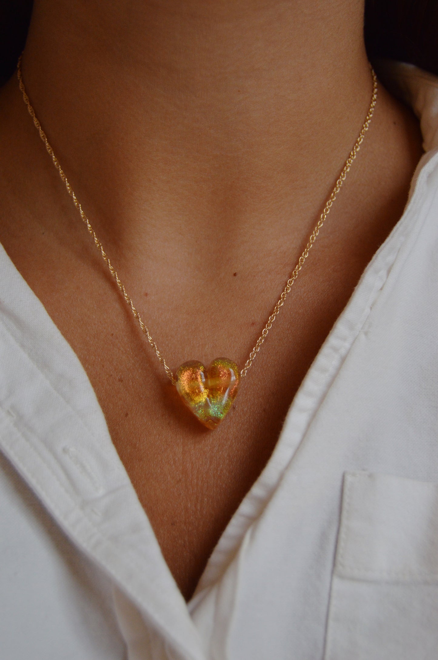 Glass Heart Necklace