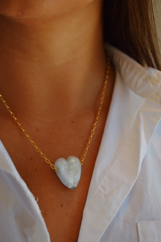 Glass Heart Necklace