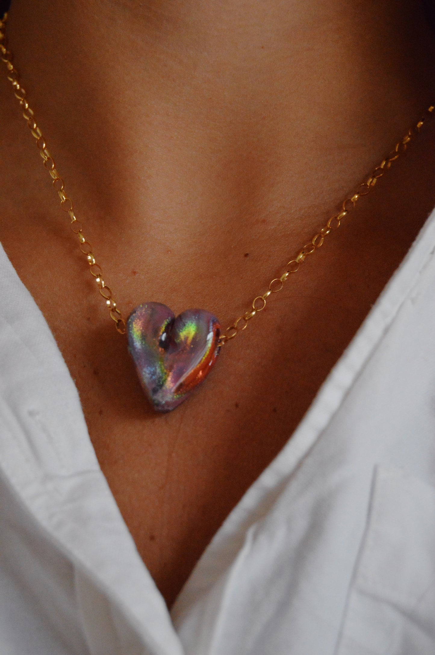 Glass Heart Necklace