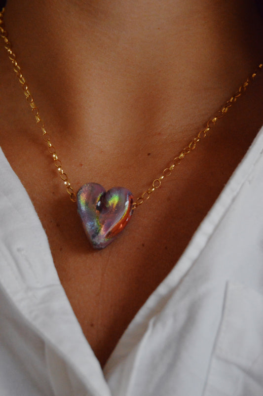 Glass Heart Necklace