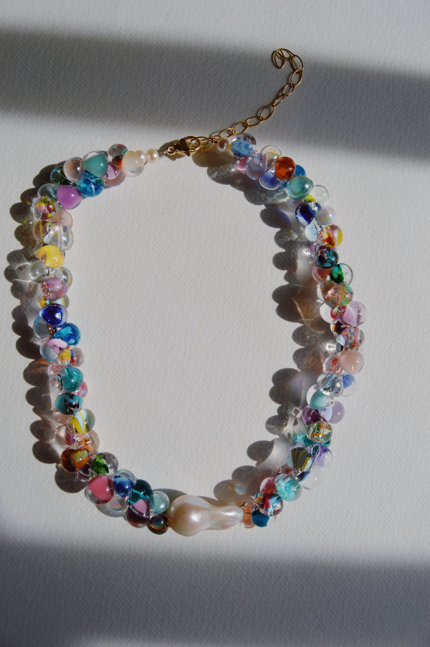 Rainbow Bubble Glass Necklace