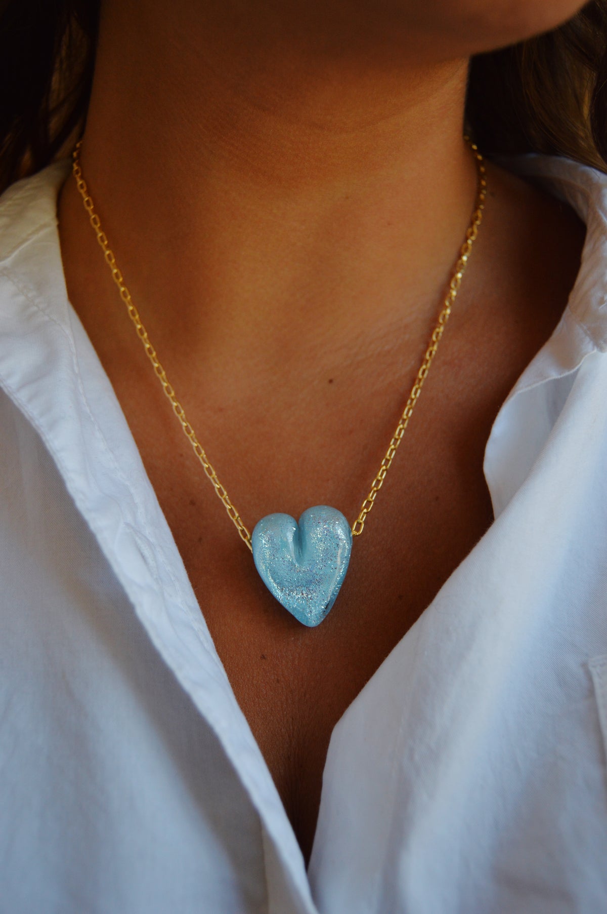 Glass Heart Necklace