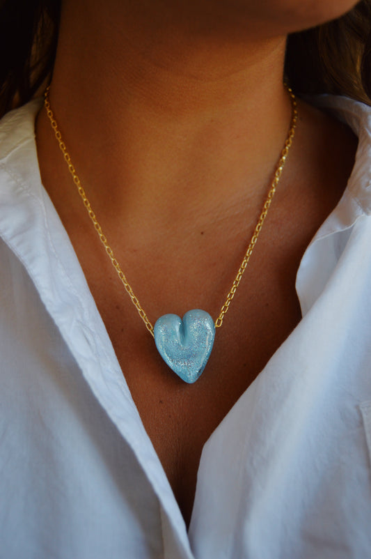 Glass Heart Necklace