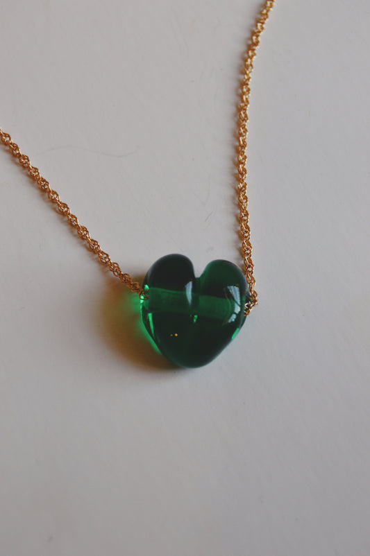 Glass Heart Necklace