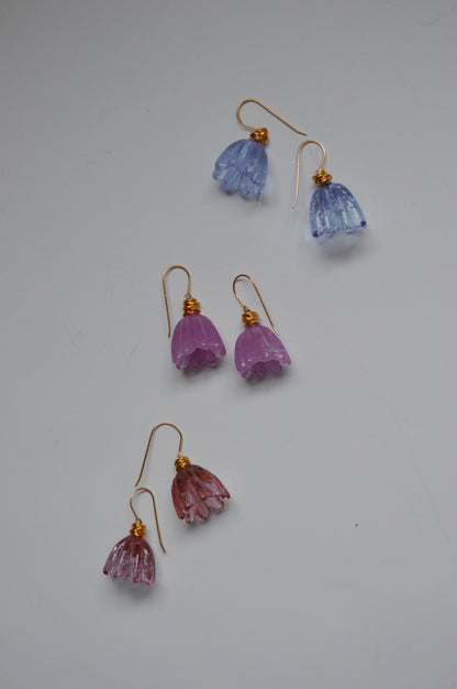 Super Sale Glass Tulip Earrings- Minis