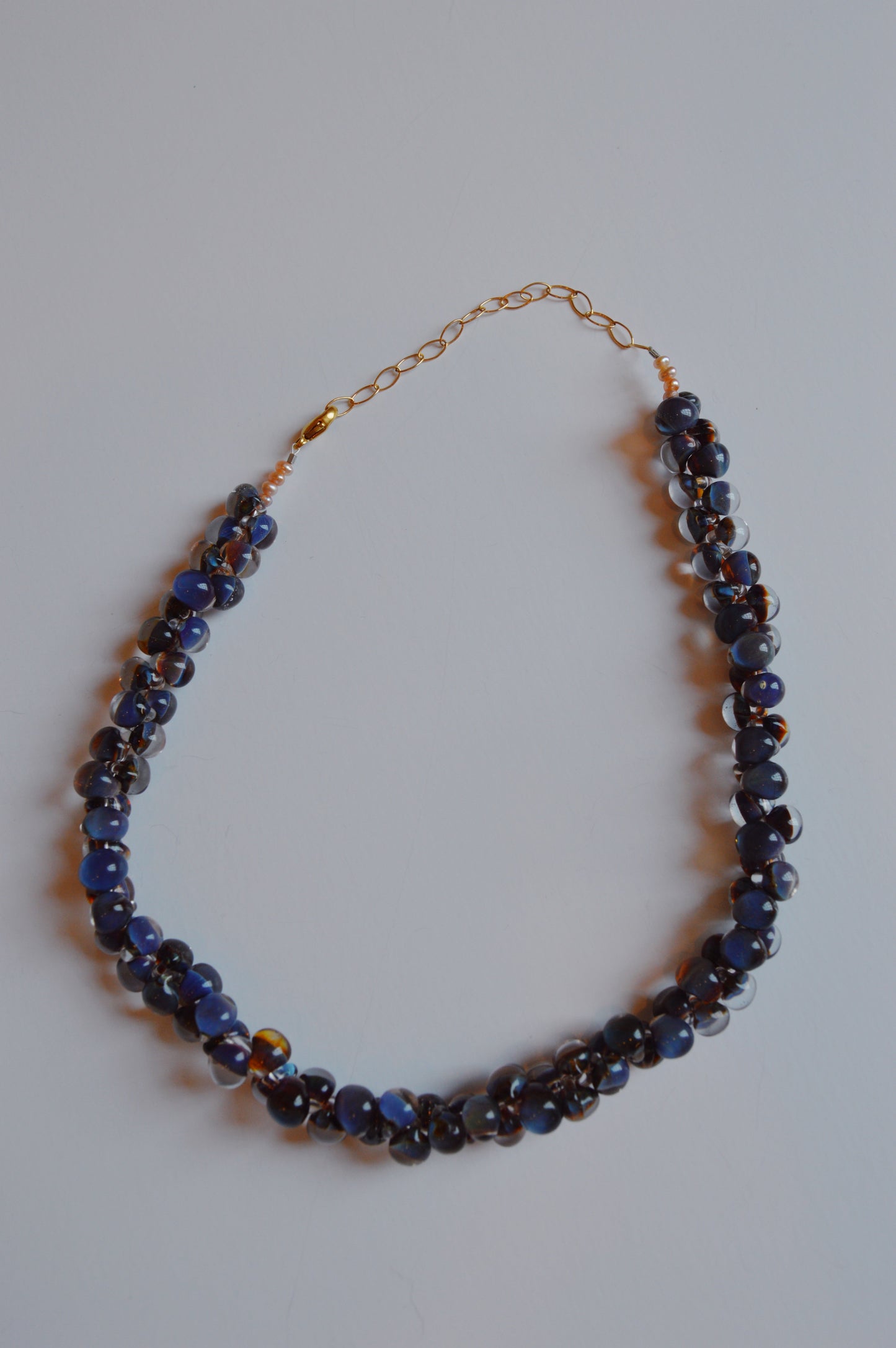 Bubble Glass Necklace - Tahitian Pearl