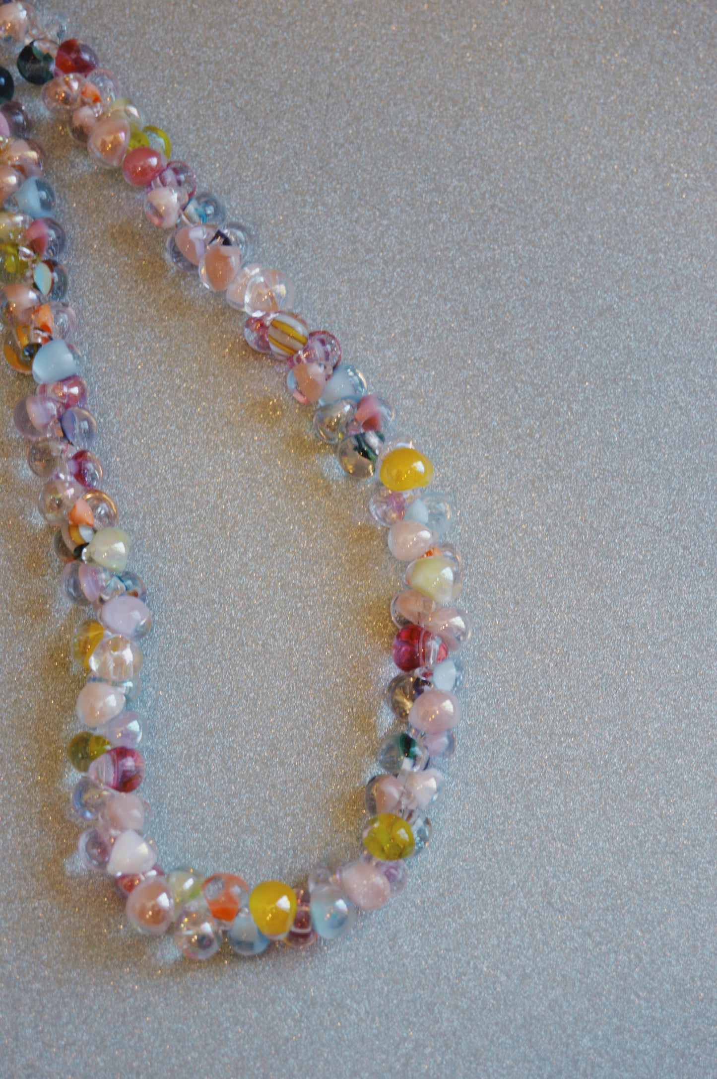 Rainbow Bubble Glass Necklace
