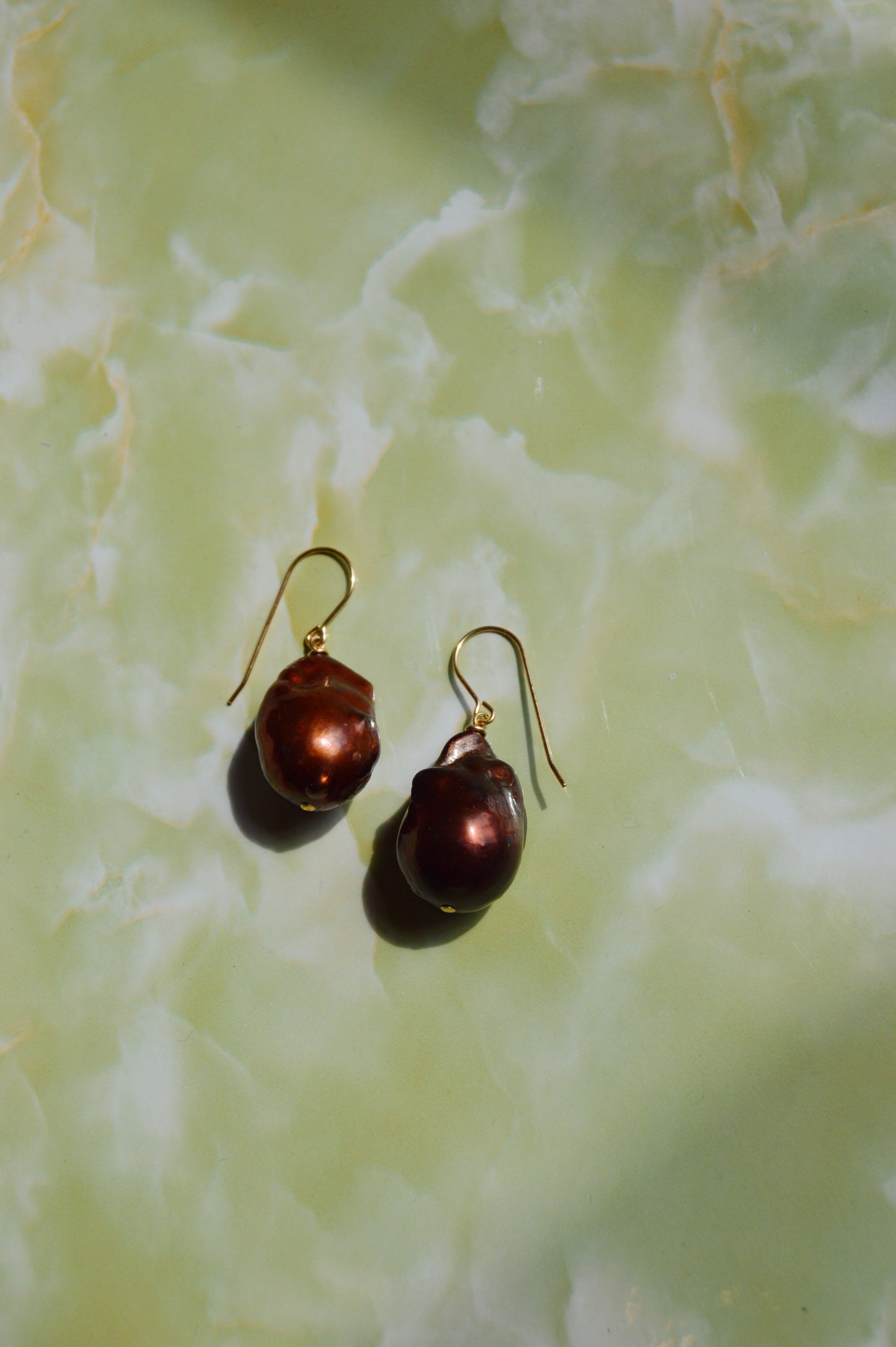 Chocolate Baroque Pearl Drops