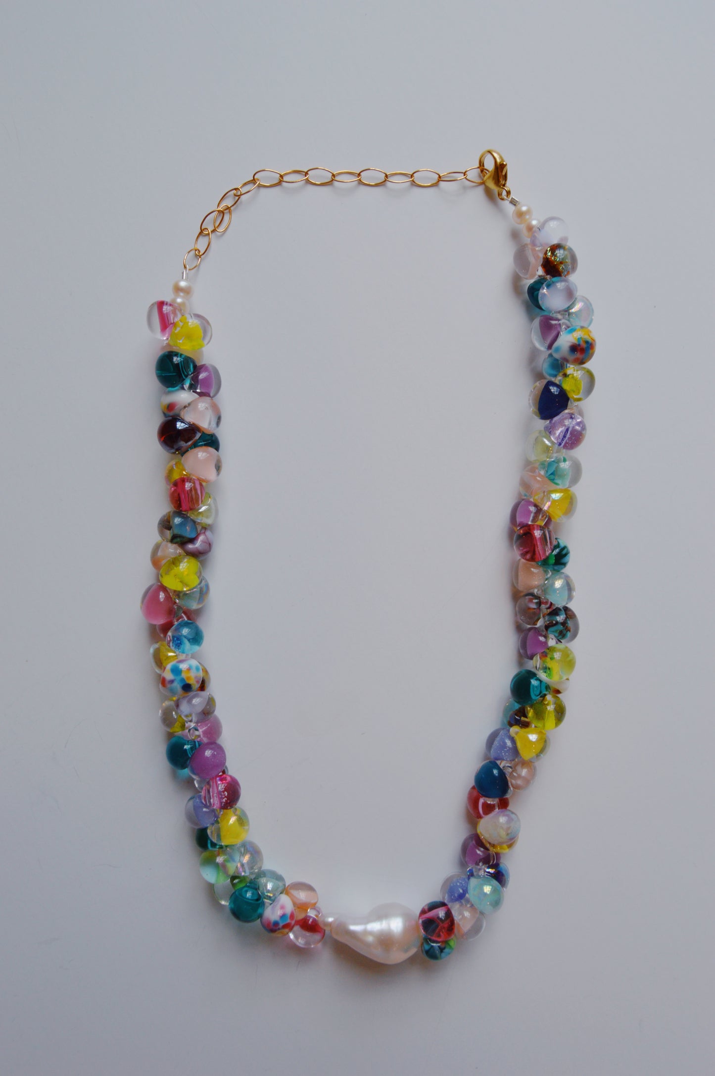 Rainbow Bubble Glass Necklace