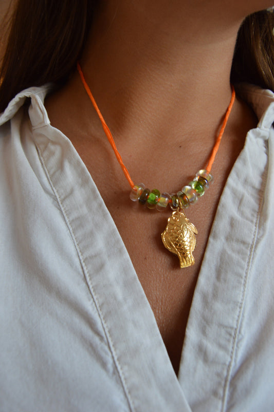 Cloisonne Fish Layer - Orange