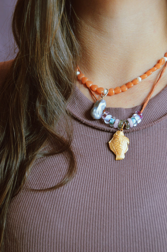 Cloisonne Fish Layer - Brown