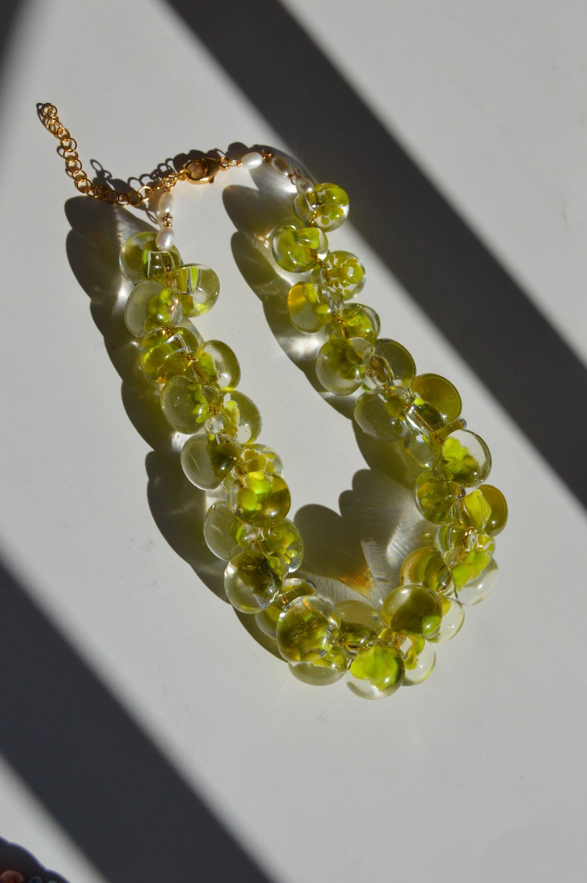 Grand Bubble Necklace- Chartreuse