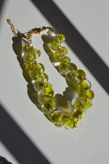 Grand Bubble Necklace- Chartreuse