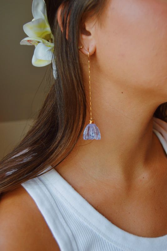 Glass Tulip Drops - Lavender